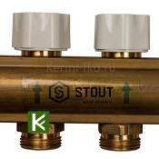 Коллектор для теплого пола с вентилями 8 выходов STOUT SMB 0468 000008